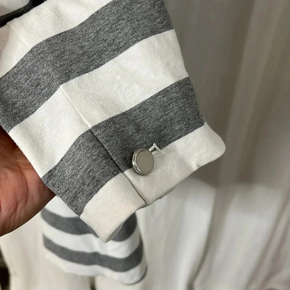 SMART SET Jersey Striped Lined Blazer, Size M - Picture 7 of 10